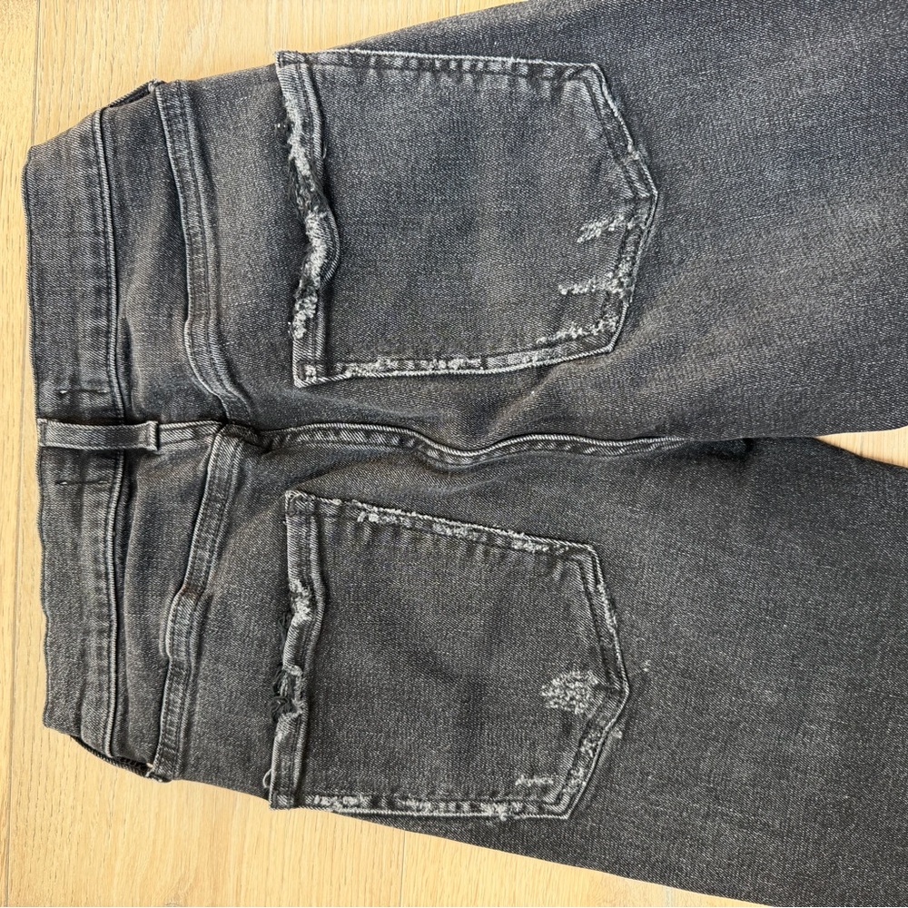AGOLDE High-Rise Skinny Jeans – Black Raw Hem (Size 27) - Picture 11 of 11